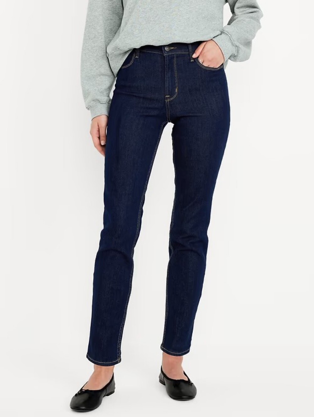 Old Navy High Rise Wow Straight Dark Wash Jeans 6